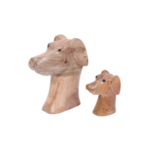 Wooden Decorative Dog Head