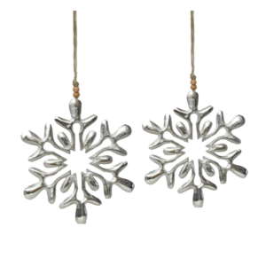 Hanging Aluminum snowflakes