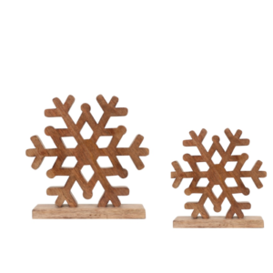 Wooden decorative snowflakes