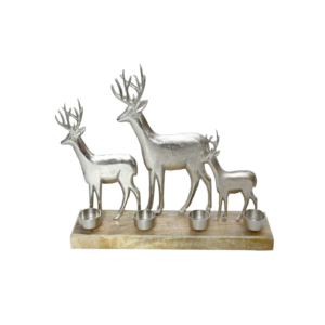 Aluminum Reindeers with T-Light