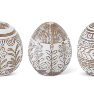 Easter wooden Decoratives carved Eggs