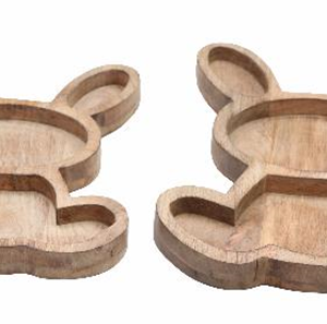 Easter Wooden Tray RABIT SHAPE