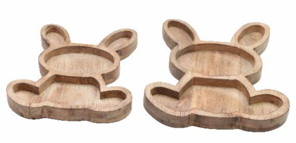 Easter Wooden Tray RABIT SHAPE